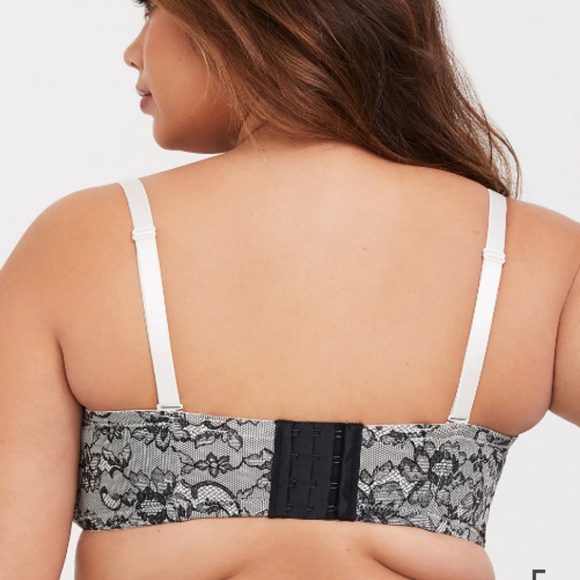 Lace Print Push Up Strapless Bra - Picture 2 of 3